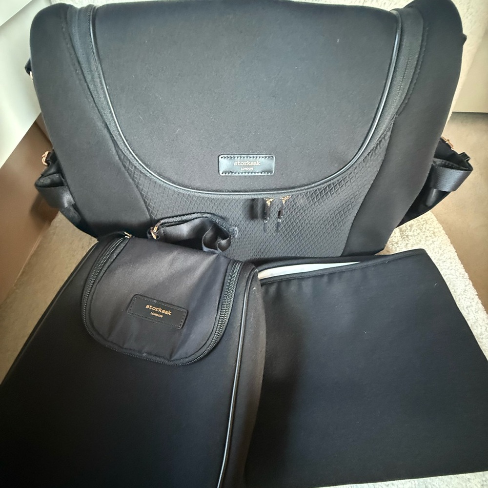 Storksak Black Quilted Baby Bag - Picture 6 of 6